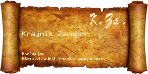Krajnik Zsombor névjegykártya